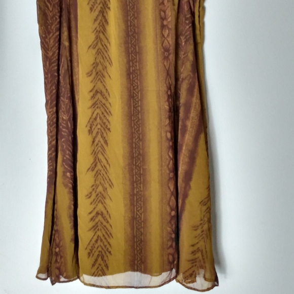 Kloz Studio 1X Tan Golden Midi Maxi Skirt Plus - Picture 6 of 8